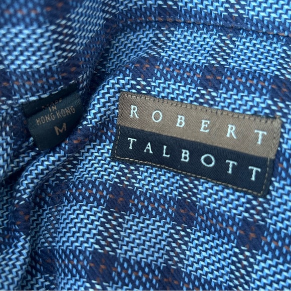 Robert Talbott Mens Long Sleeve Button Down Designer Shirt. Size Medium - Picture 4 of 7